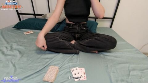 Strip Card Game With A Former Classmate. Fucking With Dirty Talk